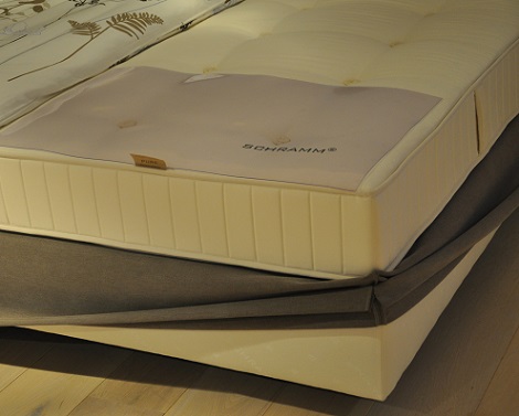 schramm boxspring op wielen,verrijdbaar,stof afneembaar tweepersoons senior hoogte